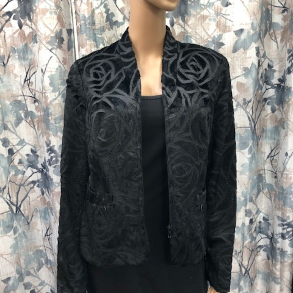 Barry Bricken Jacquard Velvet Blazer